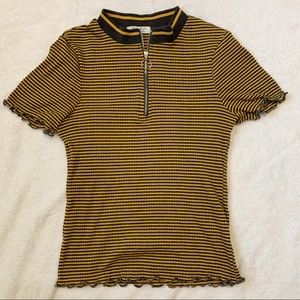 Striped Zip-Up Top